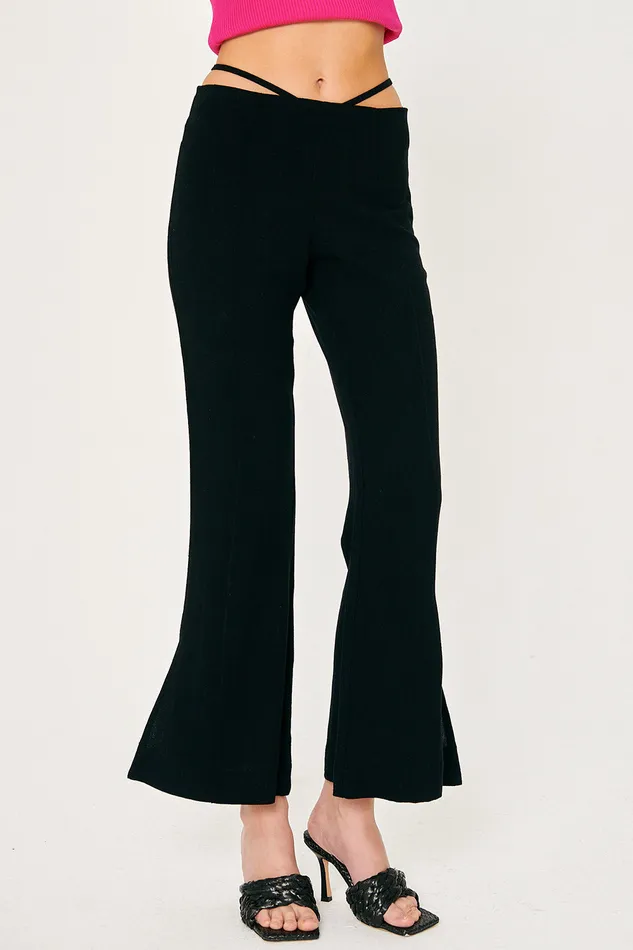Storets Shelby Bootcut Strap Pants Women Trousers