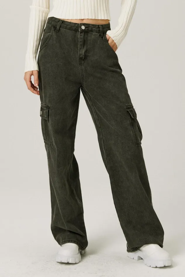 Storets Skylar Washed Cargo Jeans Women Jeans