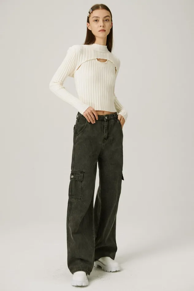 Storets Skylar Washed Cargo Jeans Women Jeans