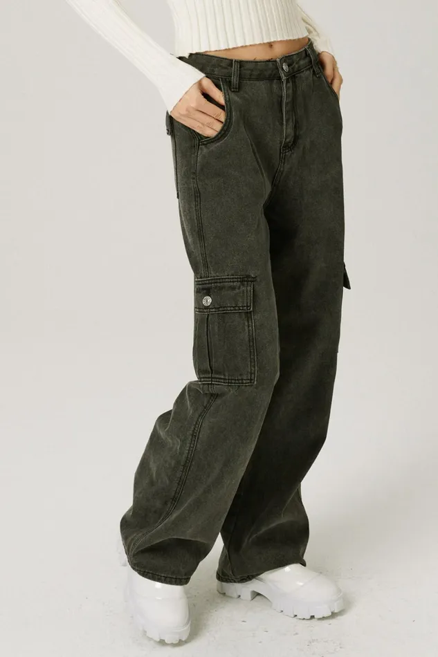 Storets Skylar Washed Cargo Jeans Women Jeans