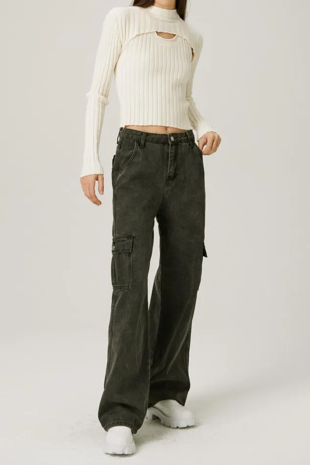 Storets Skylar Washed Cargo Jeans Women Jeans