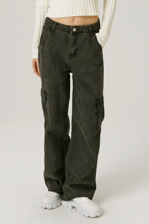 Storets Skylar Washed Cargo Jeans Women Jeans