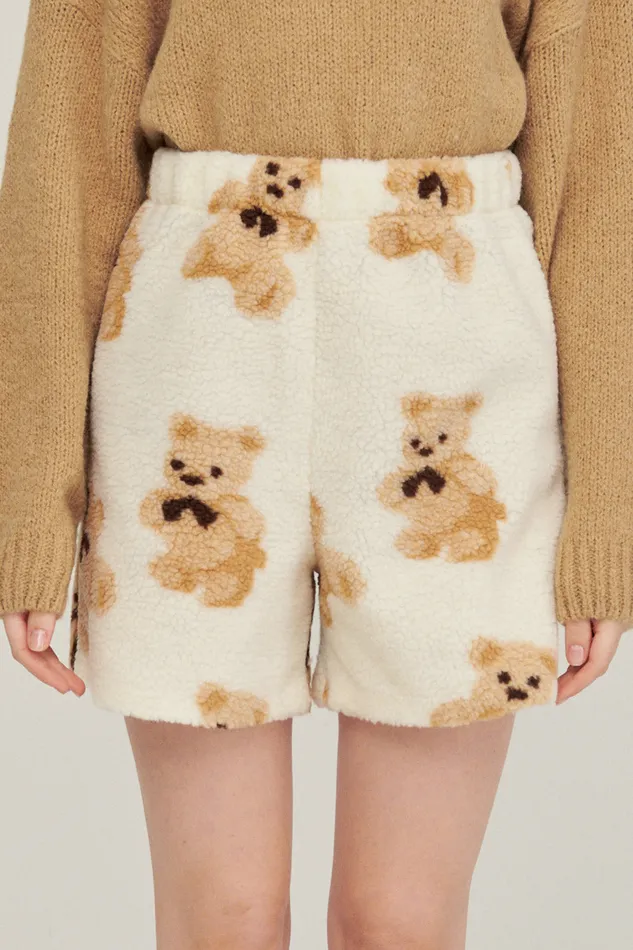 Storets Sunny Teddy Faux Shearling Shorts Women Shorts