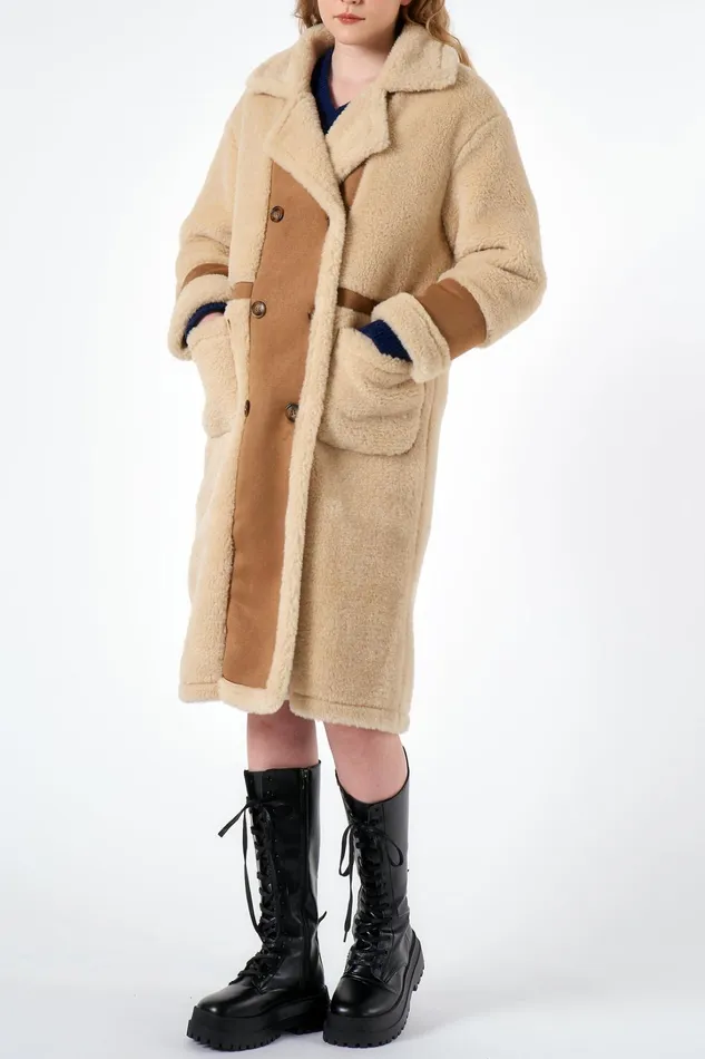 Storets Victoria Shearling Long Coat Women Jackets and Coats