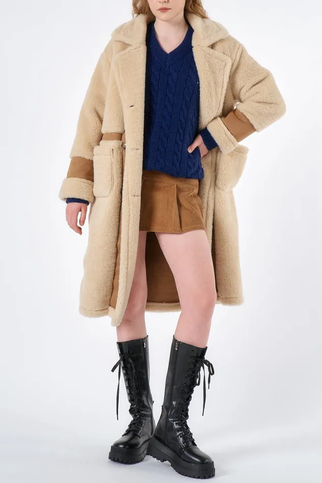 Storets Victoria Shearling Long Coat Women Jackets and Coats Storets Victoria Shearling Long Coat Women Jackets and Coats