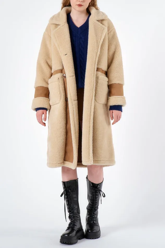 Storets Victoria Shearling Long Coat Women Jackets and Coats Storets Victoria Shearling Long Coat Women Jackets and Coats