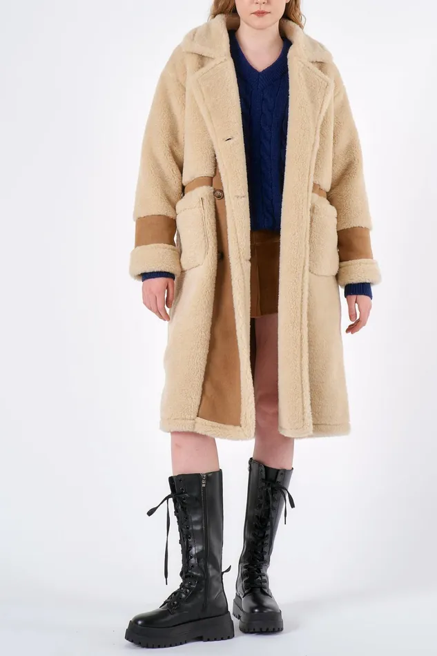 Storets Victoria Shearling Long Coat Women Jackets and Coats Storets Victoria Shearling Long Coat Women Jackets and Coats