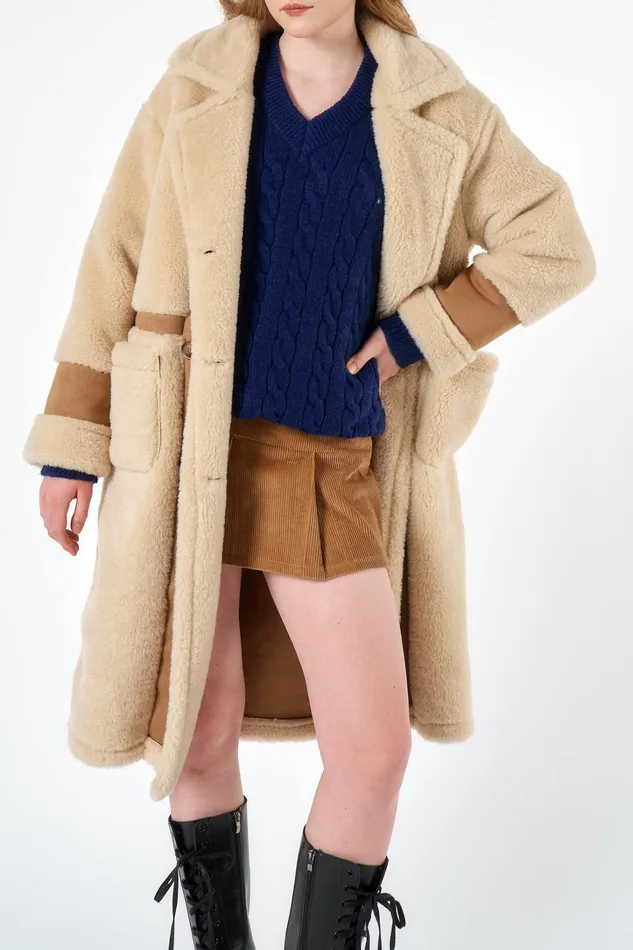Storets Victoria Shearling Long Coat Women Jackets and Coats Storets Victoria Shearling Long Coat Women Jackets and Coats