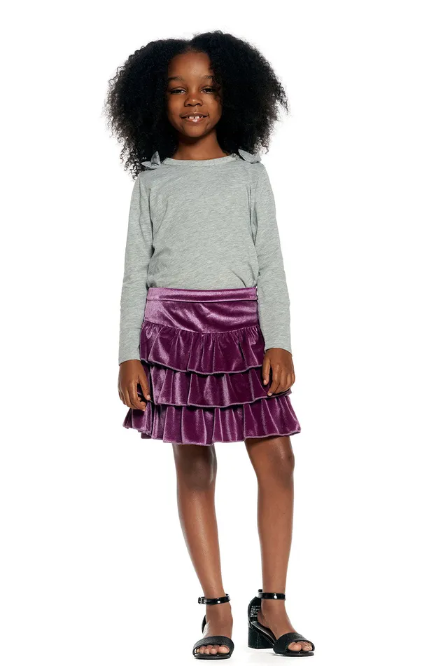 Stretch Velvet Flouncy Skort Bottoms Chaser Brand Girls Stretch Velvet Flouncy Skort Bottoms Chaser Brand Girls