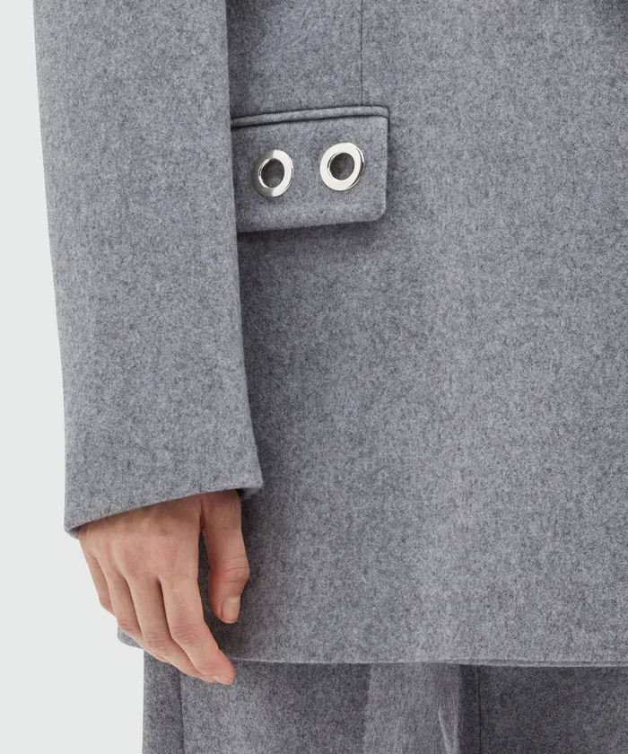 Structured Wool Jacket With Studs Women MSGM Blazers