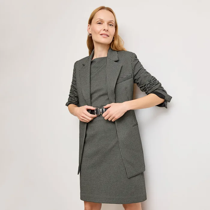 Suiting M M LaFleur Women The Joanie Shift Dress 8211 Knit Suiting Classic Check