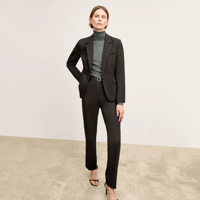 Suiting M M LaFleur Women The Yasmine Blazer 8211 Wool Twill Black