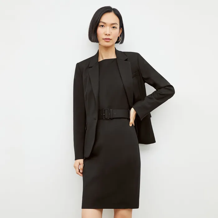 Suiting M M LaFleur Women The Yasmine Blazer 8211 Wool Twill Black