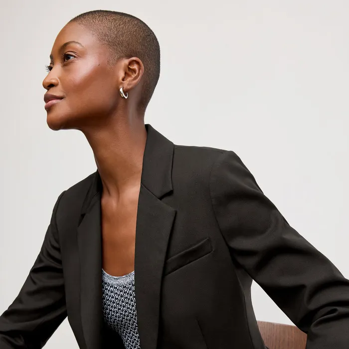 Suiting M M LaFleur Women The Yasmine Blazer 8211 Wool Twill Black