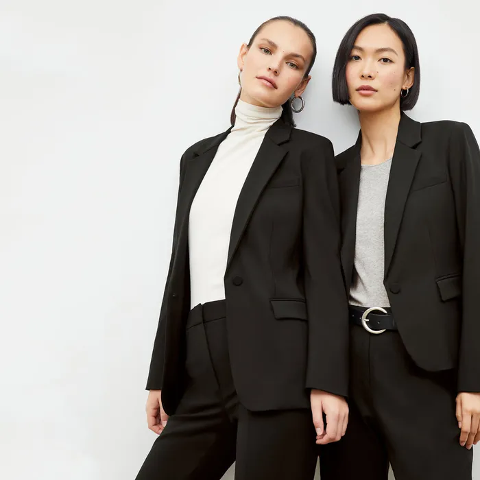 Suiting M M LaFleur Women The Yasmine Blazer 8211 Wool Twill Black
