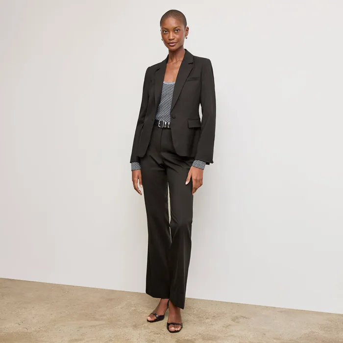 Suiting M M LaFleur Women The Yasmine Blazer 8211 Wool Twill Black