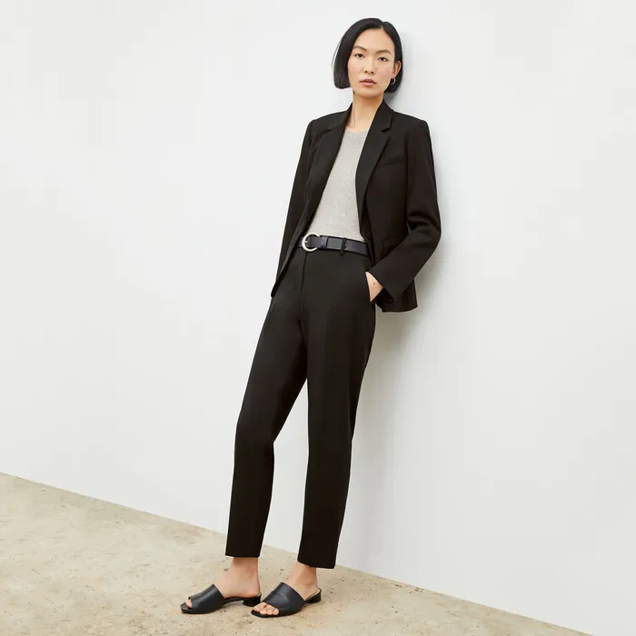 Suiting M M LaFleur Women The Yasmine Blazer 8211 Wool Twill Black