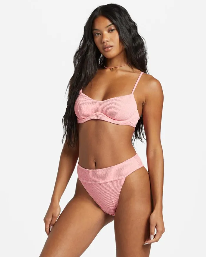 Summer High Kensley Underwire Bikini Top Flamingo Women Billabong Solid Swimwear