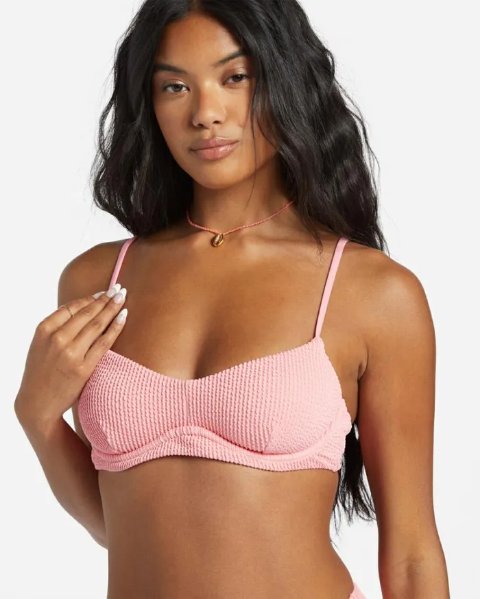 Summer High Kensley Underwire Bikini Top Flamingo Women Billabong Solid Swimwear