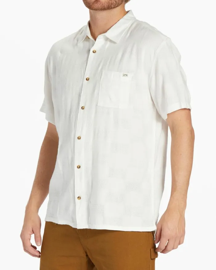 Sundays Jacquard Short Sleeve Shirt Off White Men Billabong Shirts