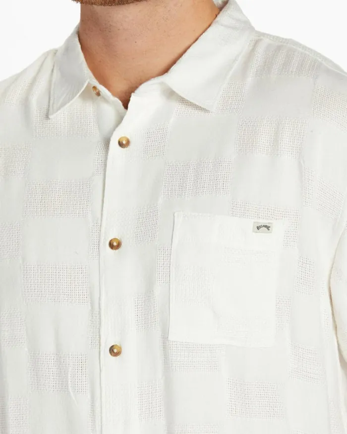 Sundays Jacquard Short Sleeve Shirt Off White Men Billabong Shirts
