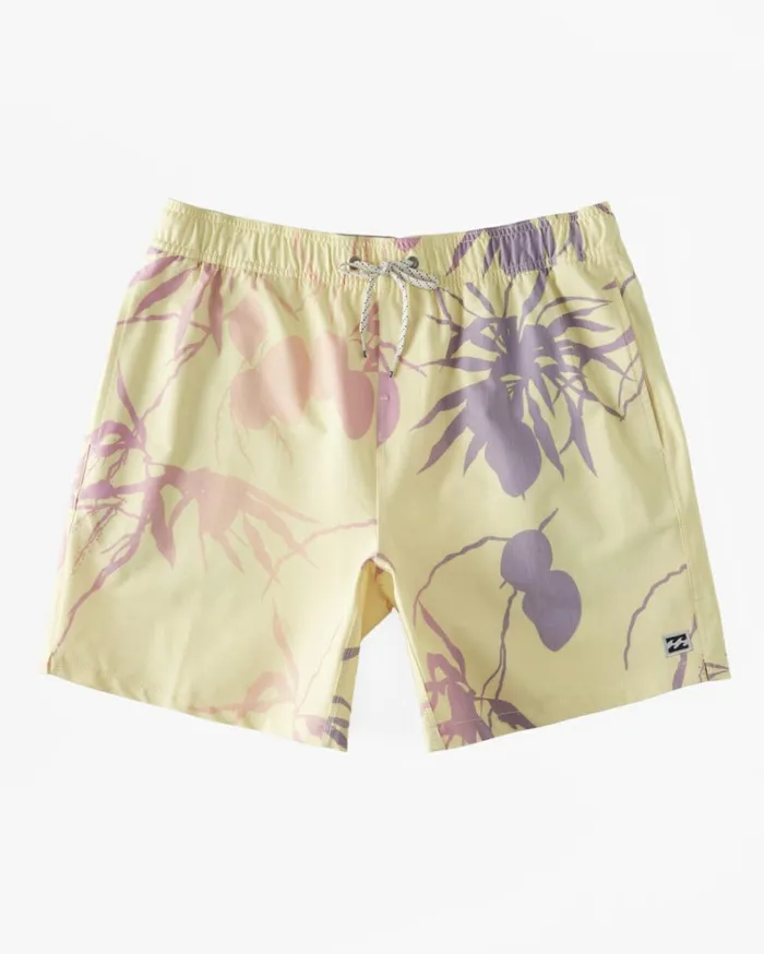 Sundays Layback 17034 Boardshorts Lemon Men Billabong Elastic Waist Boardshorts