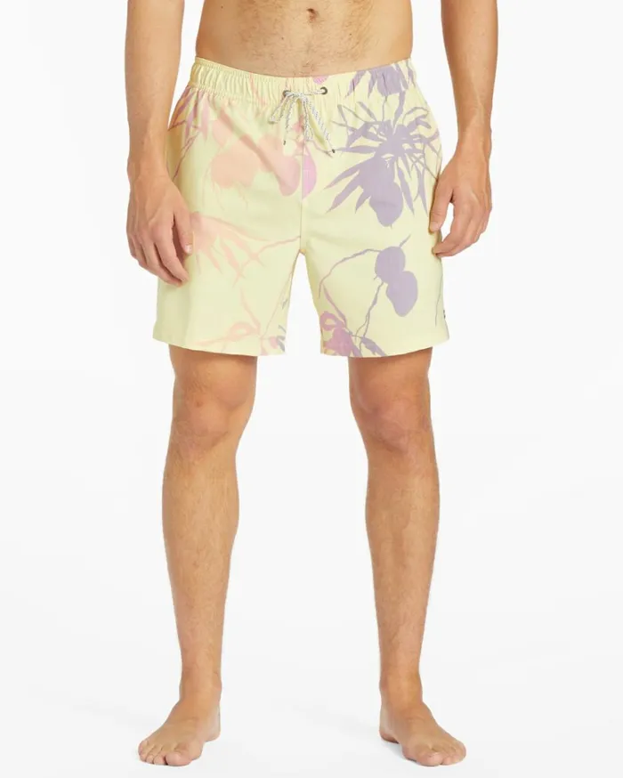 Sundays Layback 17034 Boardshorts Lemon Men Billabong Elastic Waist Boardshorts