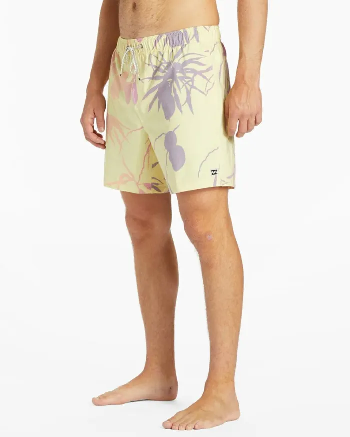 Sundays Layback 17034 Boardshorts Lemon Men Billabong Elastic Waist Boardshorts