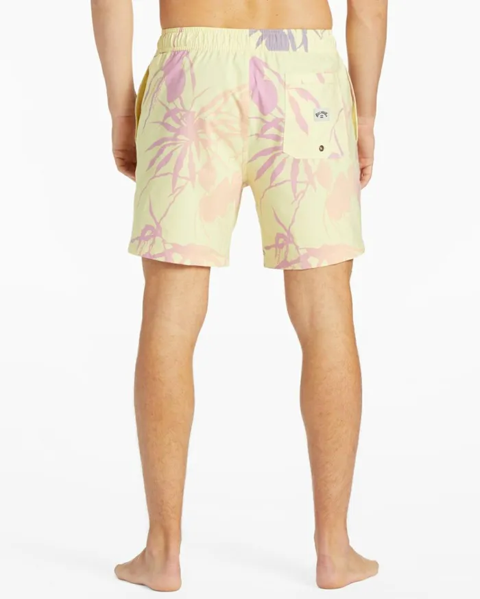 Sundays Layback 17034 Boardshorts Lemon Men Billabong Elastic Waist Boardshorts