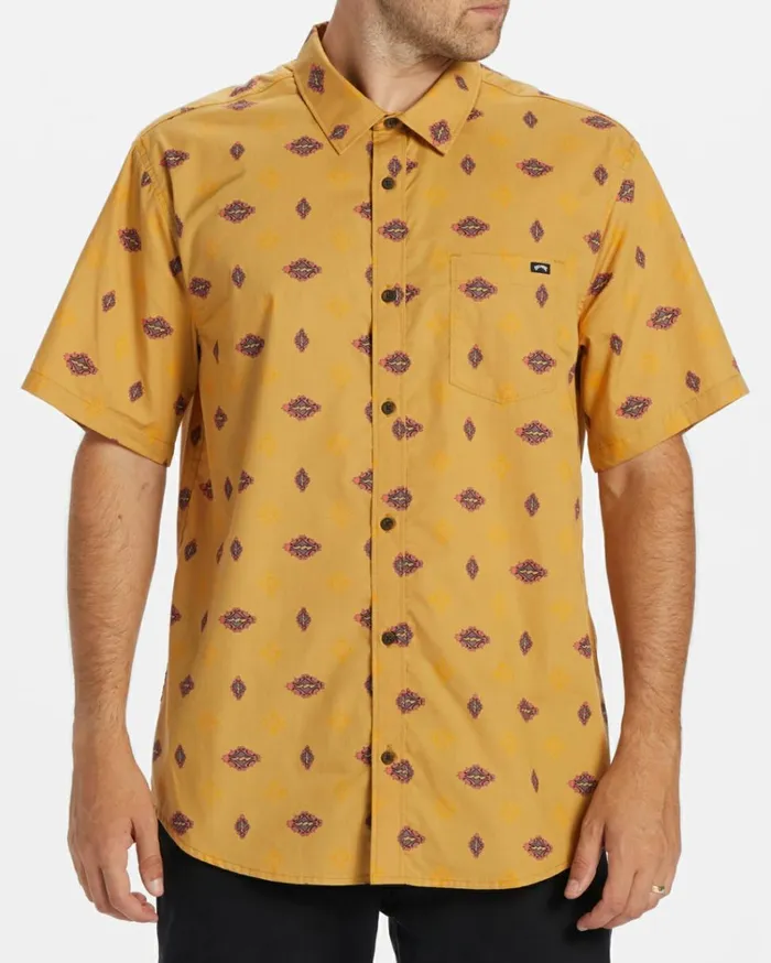 Sundays Mini Short Sleeve Shirt Gold Men Billabong Shirts