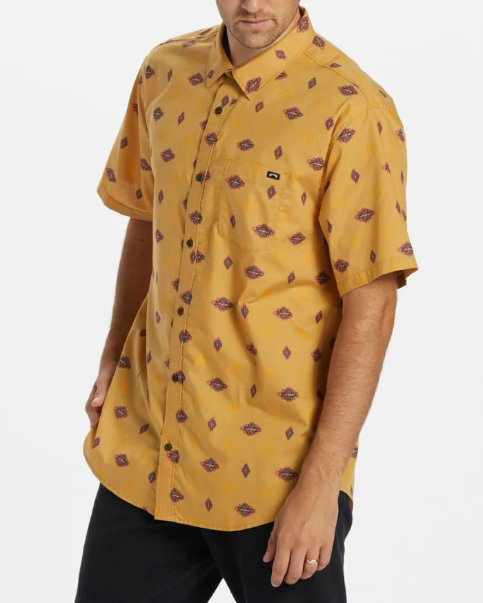 Sundays Mini Short Sleeve Shirt Gold Men Billabong Shirts