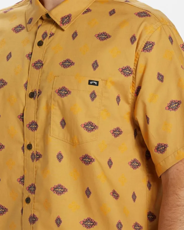 Sundays Mini Short Sleeve Shirt Gold Men Billabong Shirts