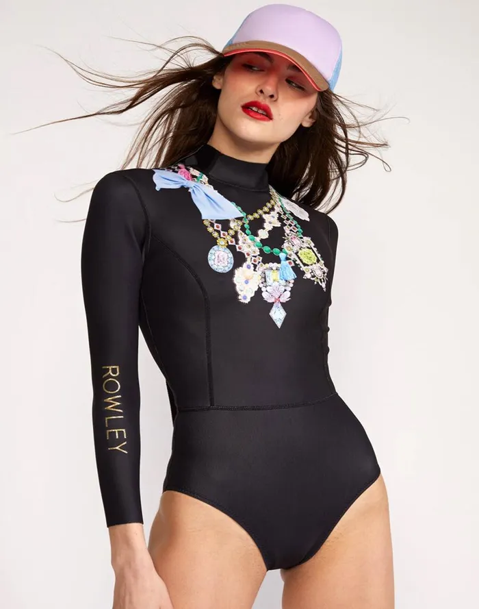 Surf and Swim Women Cynthia Rowley Jewel Necklace Wetsuit