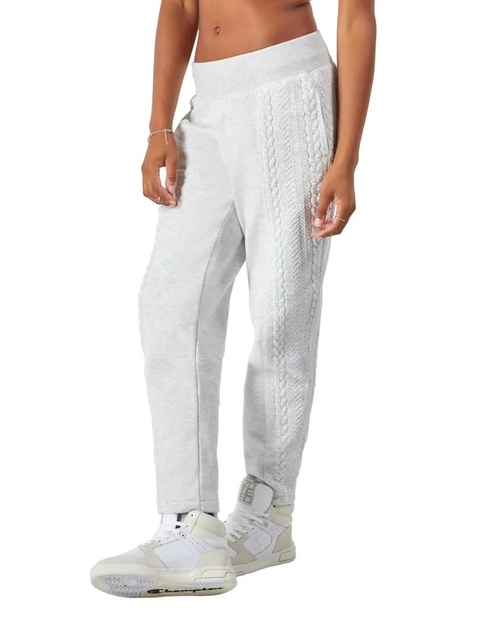 Sweater Pants C Logo 29034 Silver Grey Women Champion Pants