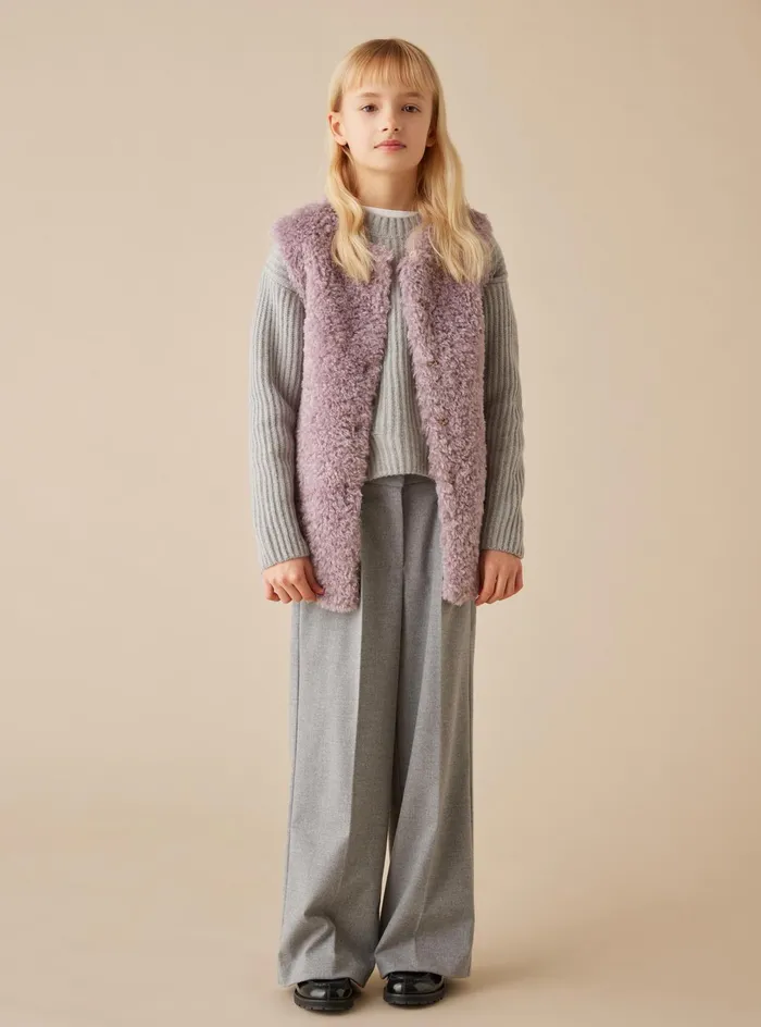 Sweaters And Cardigans Girl 216 Il Gufo English Rib Wool Sweater
