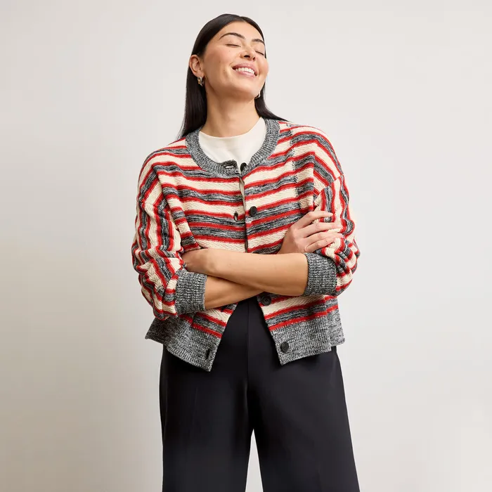 Sweaters The Miriam Oversized Cardigan 8211 Multi Knit Sunset Stripe M M LaFleur Women