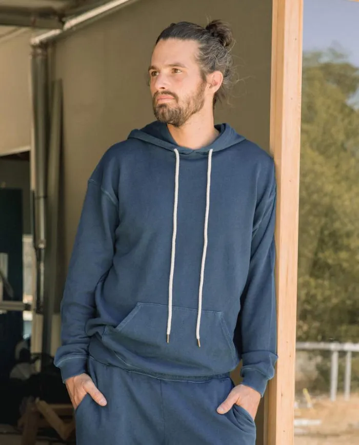 Sweatshirts Men039s The Great The Men039s Gym Drawstring Hoodie Dark Denim