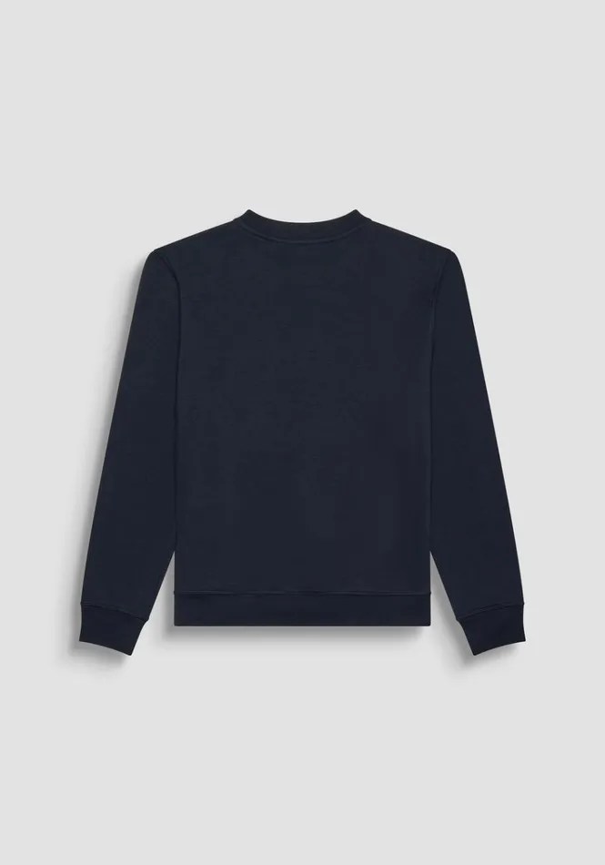 Sweatshirts Men Antony Morato Regular Fit Sweatshirt In Sustainable Blue Cotton Blend Fabric With Logo Blue Ink