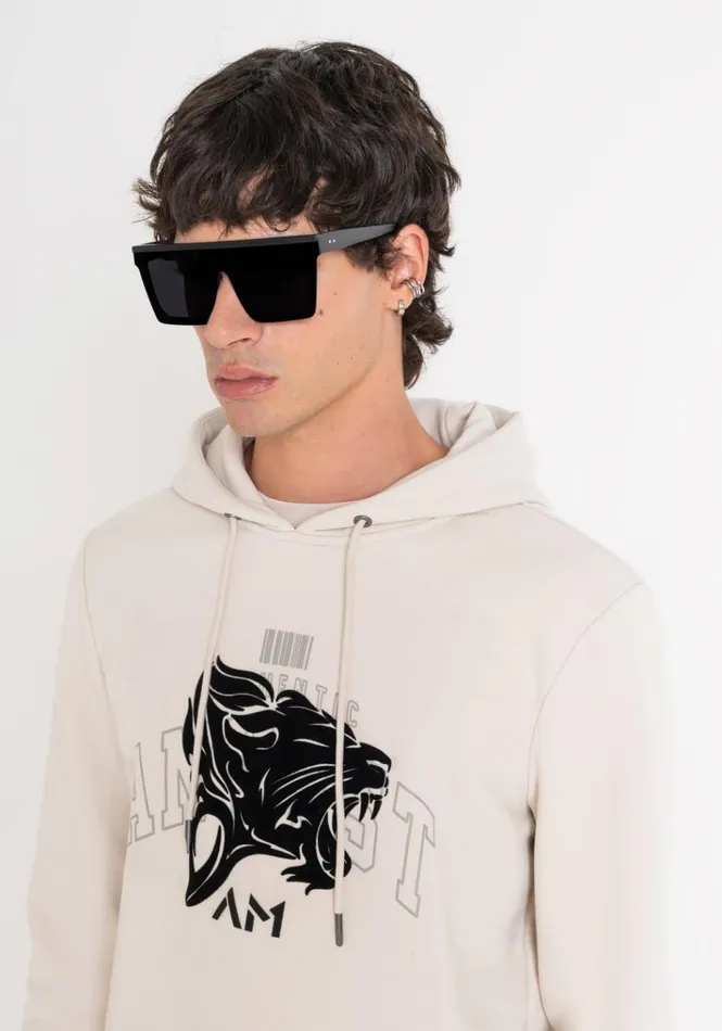 Sweatshirts Men Antony Morato Relaxed Fit Hoodie In Sustainable Fabric With Print Paper