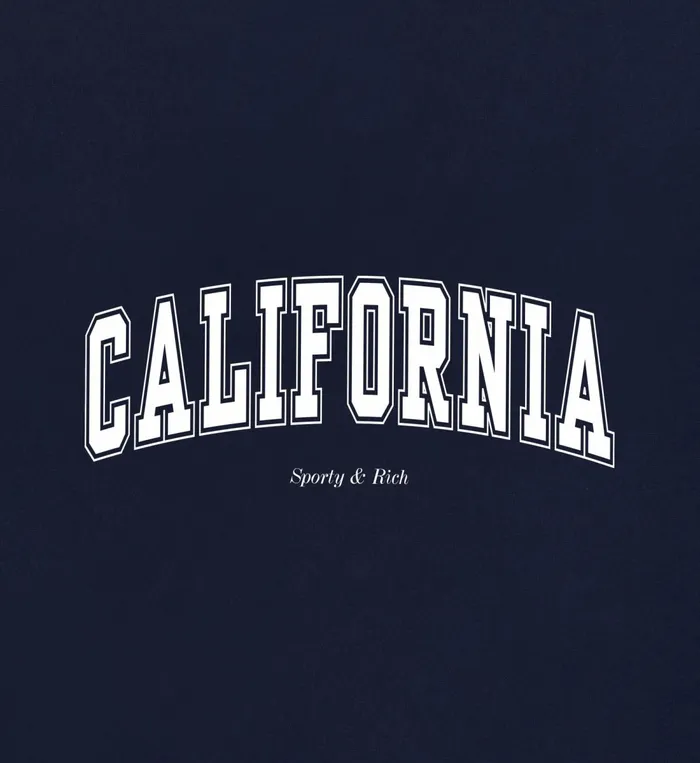 Sweatshirts Women Sporty and Rich California Crewneck 8211 NavyWhite
