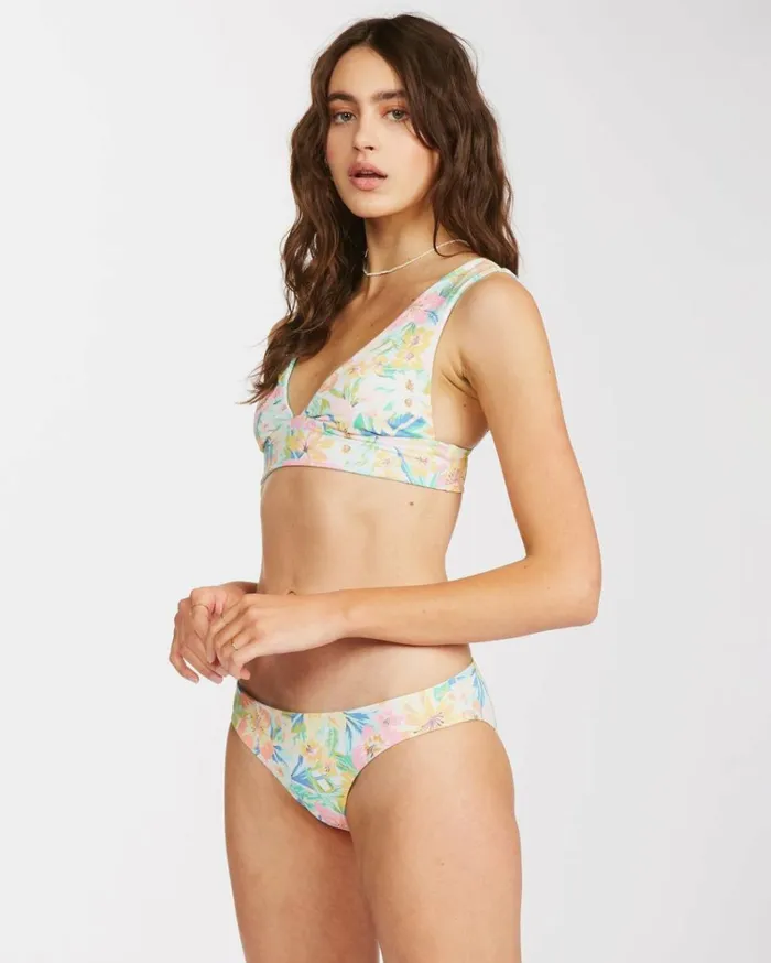 Sweet Tropics Reversible Plunge Bikini Top Multi Women Billabong Bikinis