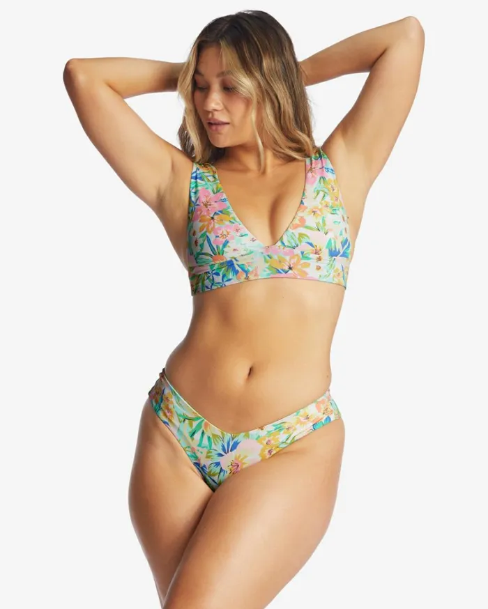 Sweet Tropics Reversible Plunge Bikini Top Multi Women Billabong Bikinis