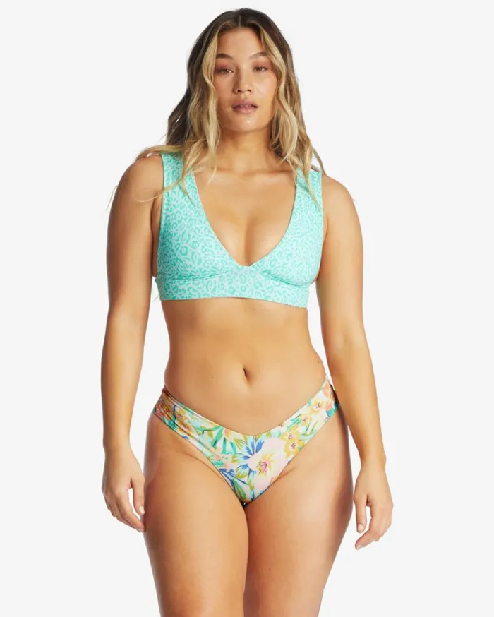 Sweet Tropics Reversible Plunge Bikini Top Multi Women Billabong Bikinis