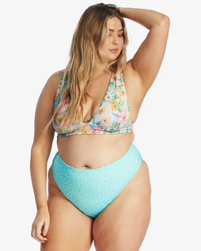 Sweet Tropics Reversible Plunge Bikini Top Multi Women Billabong Bikinis