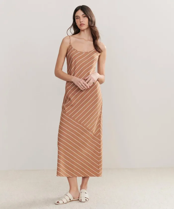 Swim and Beach Women Jenni Kayne Kendall Slip Dress Terracotta Stripe