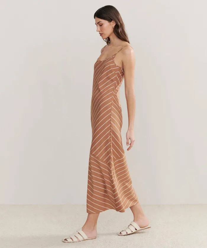 Swim and Beach Women Jenni Kayne Kendall Slip Dress Terracotta Stripe