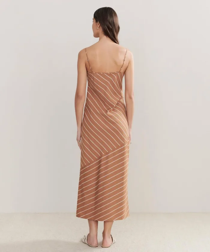 Swim and Beach Women Jenni Kayne Kendall Slip Dress Terracotta Stripe