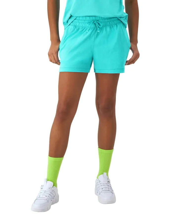 TShirt Shorts C Logo 3034 Aqua Excursion Women Champion Shorts