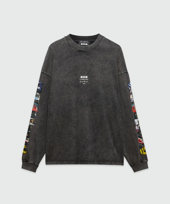 TShirt With 034If I Were A Boy034 Print Men MSGM Tshirts