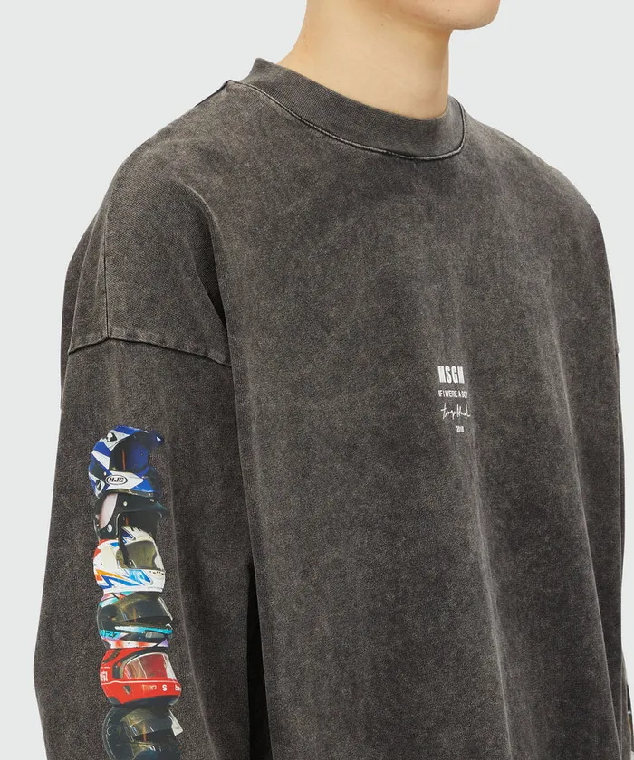 TShirt With 034If I Were A Boy034 Print Men MSGM Tshirts
